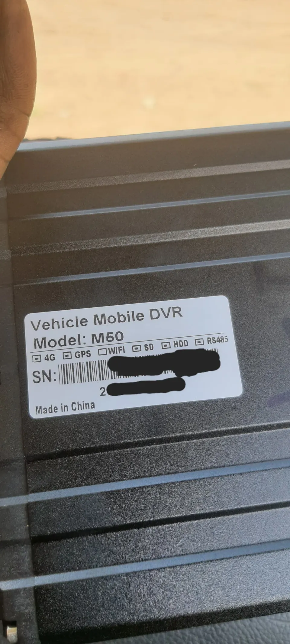 Mobile DVR unit installed in a truck